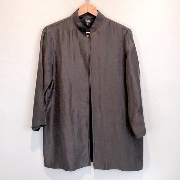 Eileen Fisher Linen & Silk Tunic Gray Women’s Size: Medium - Picture 2 of 9